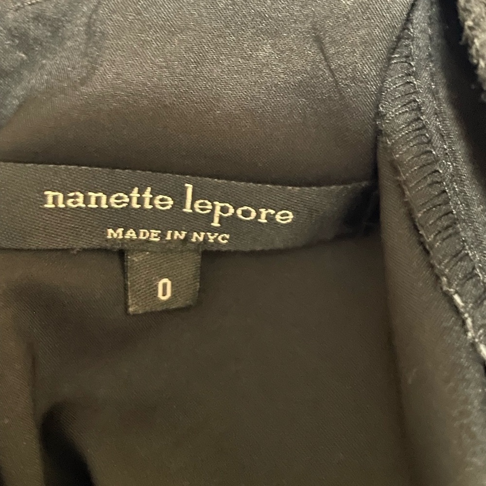 Nanette Lepore Womens Size 0 Pink Black Leopard Print Silk Leather Trim Dress - Picture 2 of 8